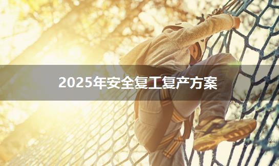 2025年安全复工复产方案