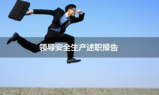 领导安全生产述职报告