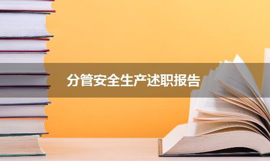 分管安全生产述职报告